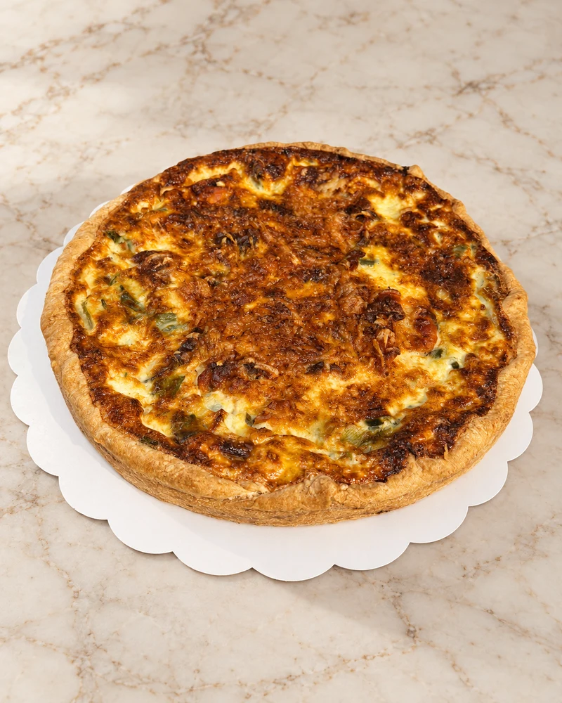 Tarte poireaux et saumon